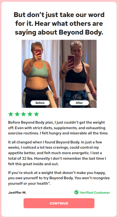 Beyond Body Customer Reviews